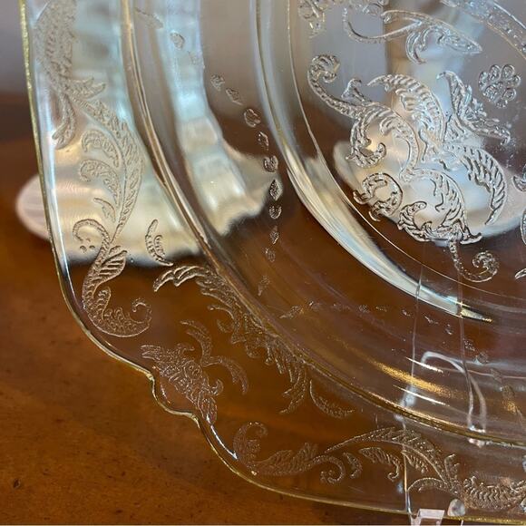 Federal Madrid Amber Depression Glass Plate 9” – Antique (1932–1938) - Picture 7 of 11